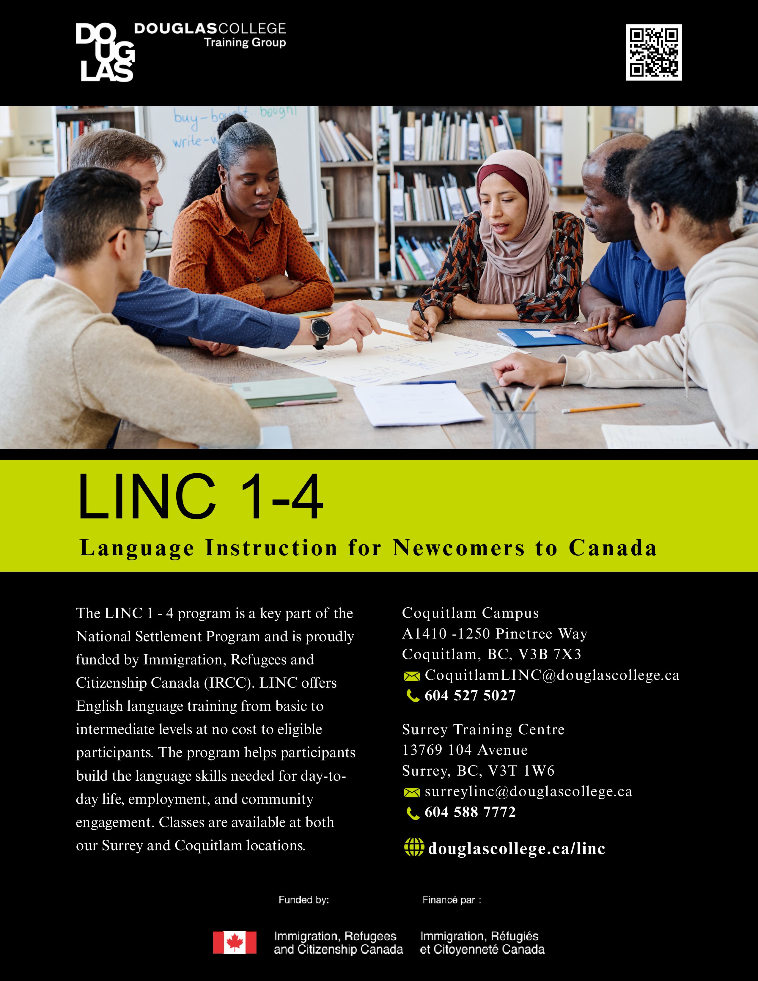 LINC 1-4 Drop-In Information Session in Maple Ridge @ 22470 Dewdney Trunk Rd, Maple Ridge – Room 165