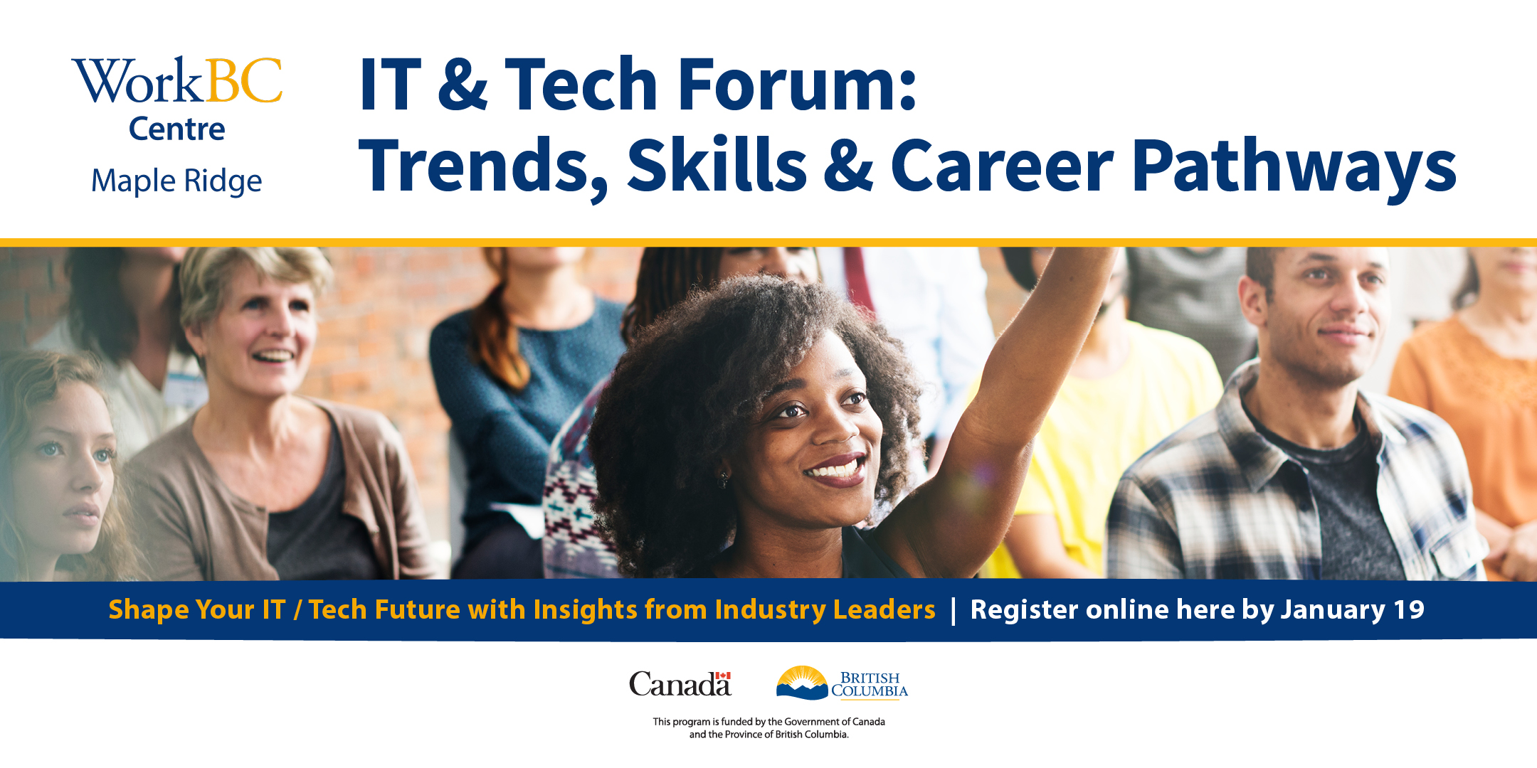 WorkBC Maple Ridge IT & Tech Forum poster
